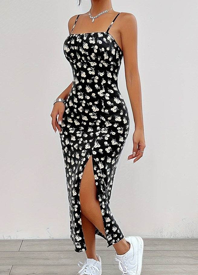 Leopard Print Sheath Long Dress 2 Style