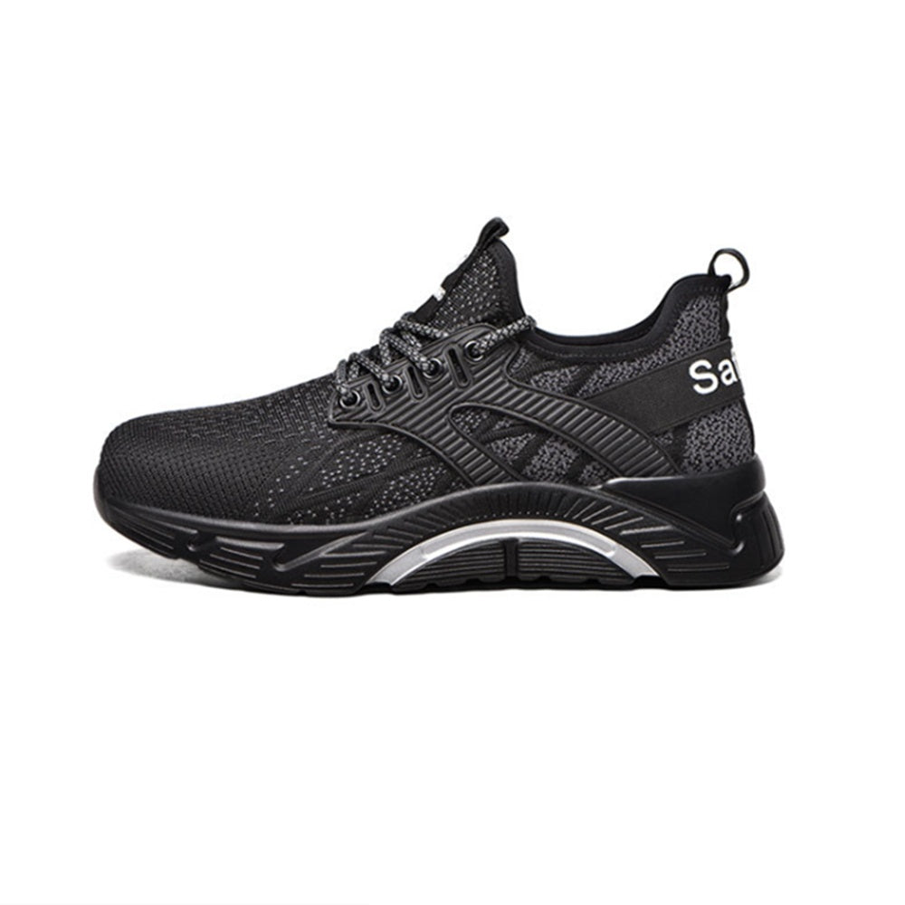 Summer Breathable Steel Toe Anti-smash And Anti-stab Light Safety Shoes Grey