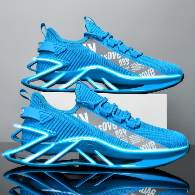 Fashion Casual Exercise Fly Woven Mesh Men's Shoes Blue