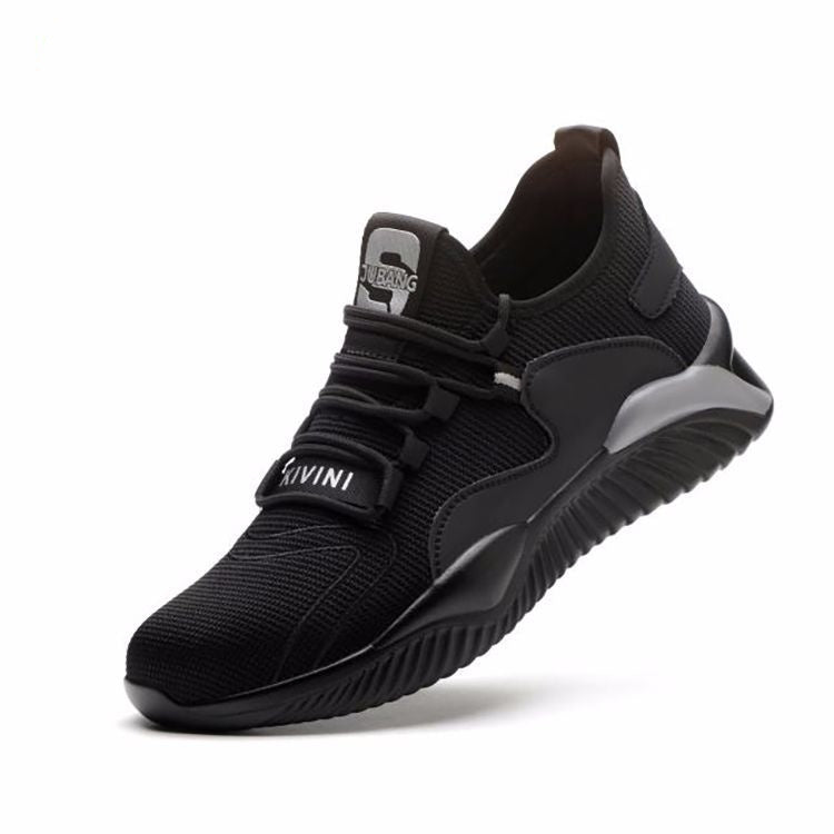 Breathable Steel Toe Safety Shoes For Comfort And Protection Black grey