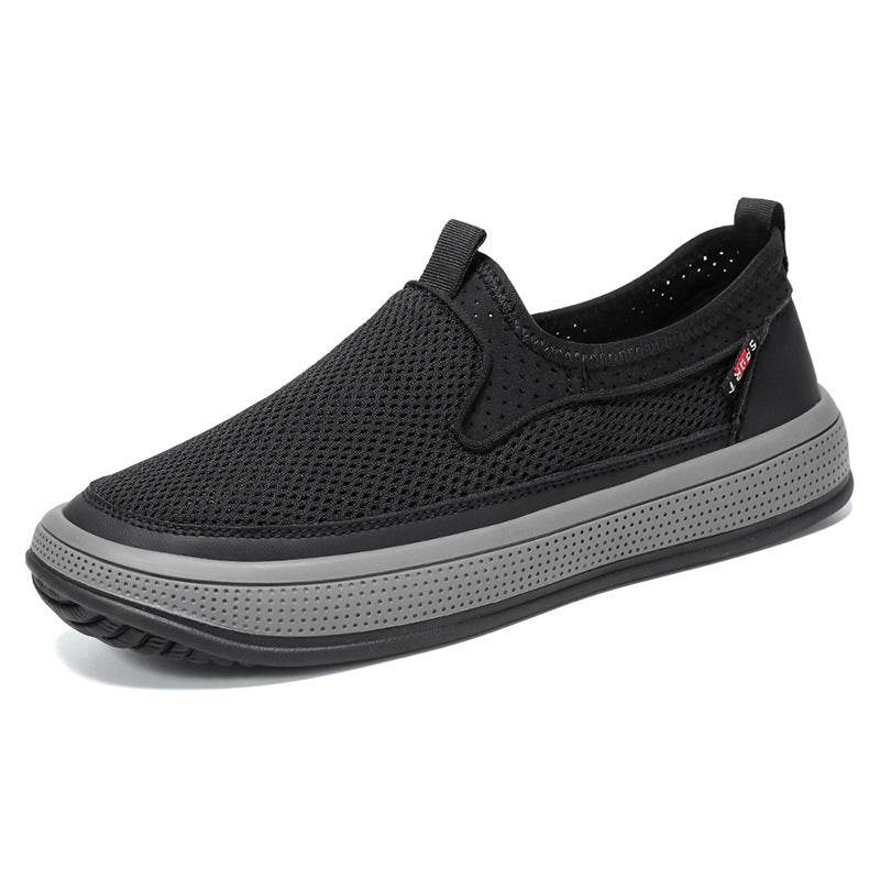 Breathable Soft Bottom Light Casual Shoes Men BWYM07 Black