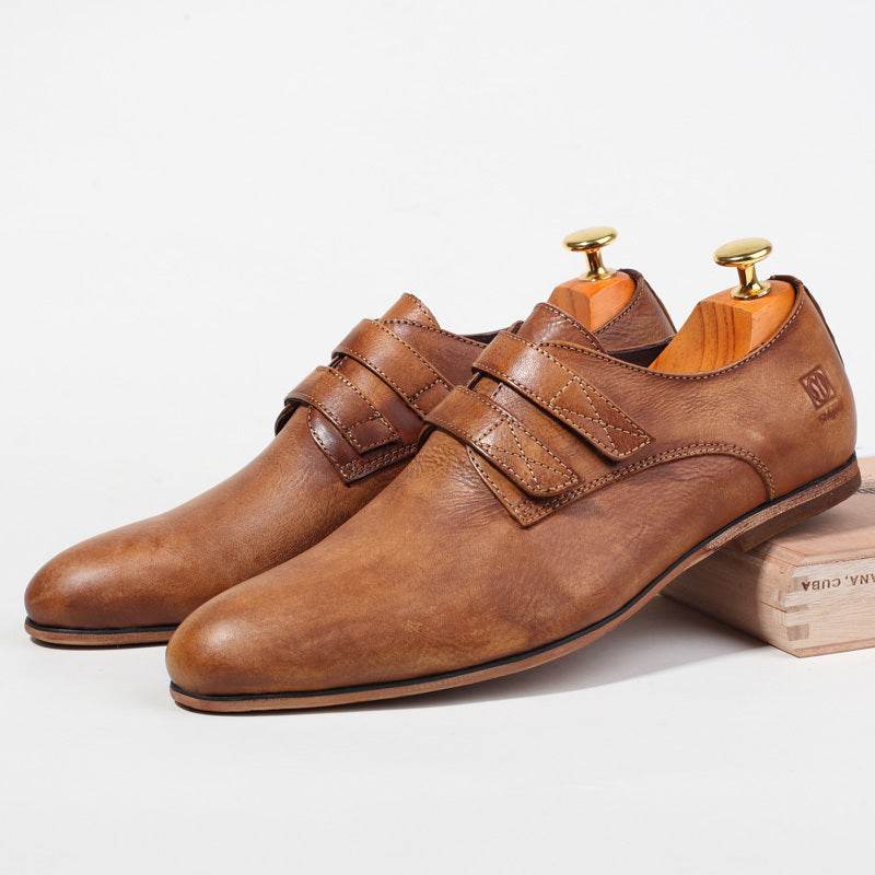 Genuine Leather Handmade Old Vintage Men's Shoes Brown
