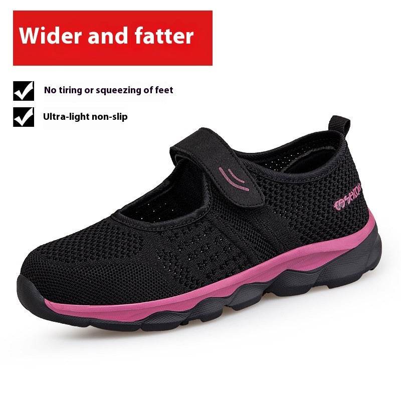 Soft-soled Square-mouth Cloth Shoes For Hallux Valgus Black