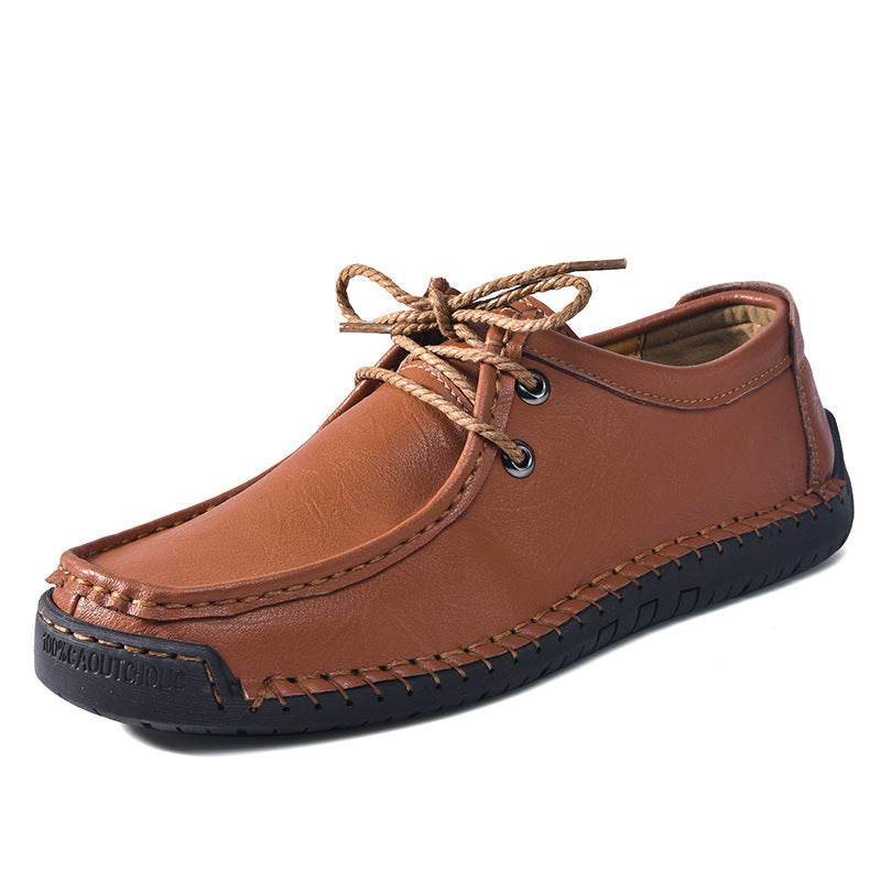 Seasons Hand-stitched Men's Shoes Lace-up Light Brown