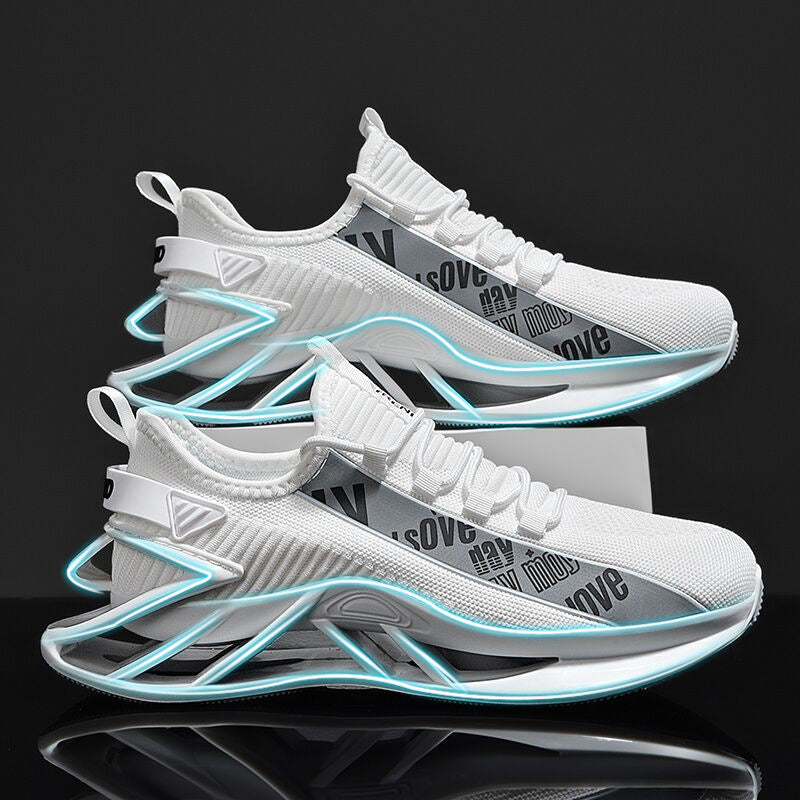 Fashion Casual Exercise Fly Woven Mesh Men's Shoes White