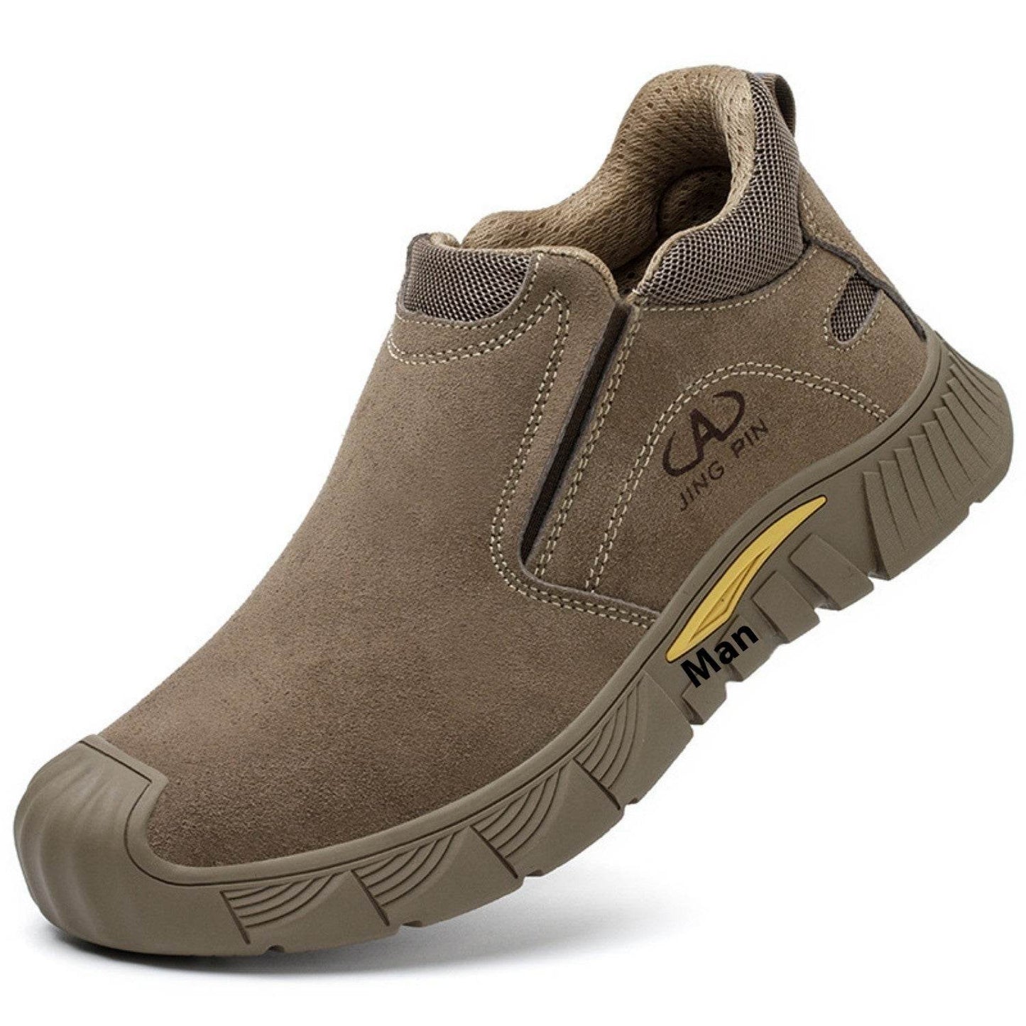 Men's Protective Shoes With Puncture Resistance Sand colored