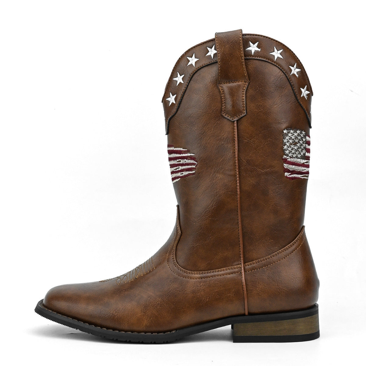 Five-pointed Star Suit Men's Western Cowboy Boot 6660 Brown
