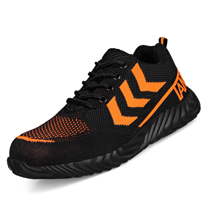 Anti-smashing And Anti Piercing Soft Soled Wear-resistant Protective Safety Shoes Orange