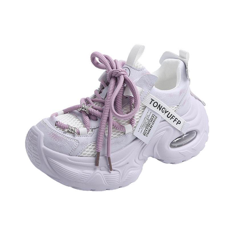 Women's Thick-soled Mesh Breathable Casual Sneaker Yellow
