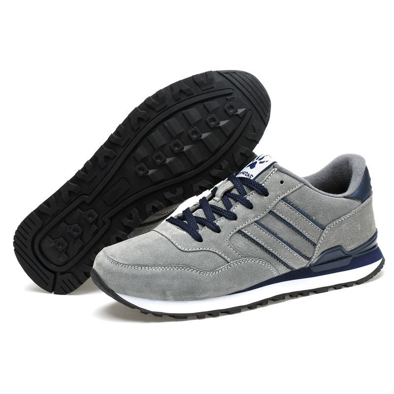 Men's Tide Plus Velvet Mesh Breathable Travel Running Shoes 2018Grey
