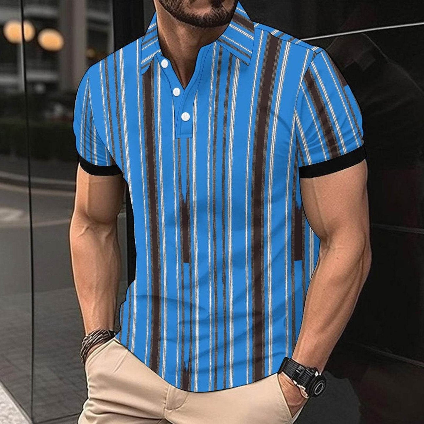 Fashion Casual Men's American Printed Short Sleeve CD03335