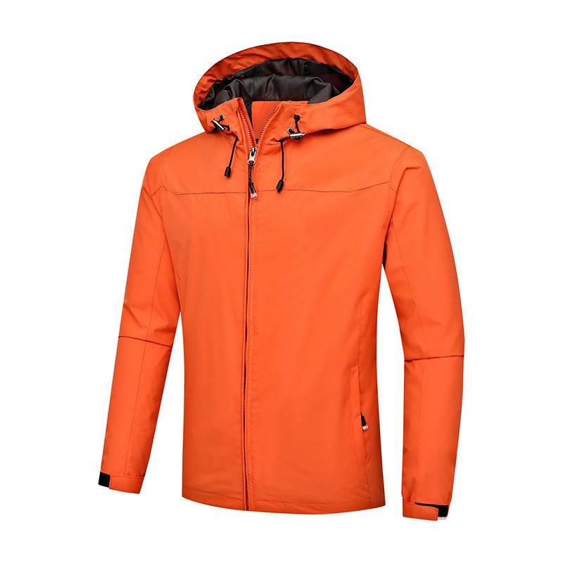 Outdoor Windproof And Waterproof All Season Mountaineering Jacket Jacket For Men Orange