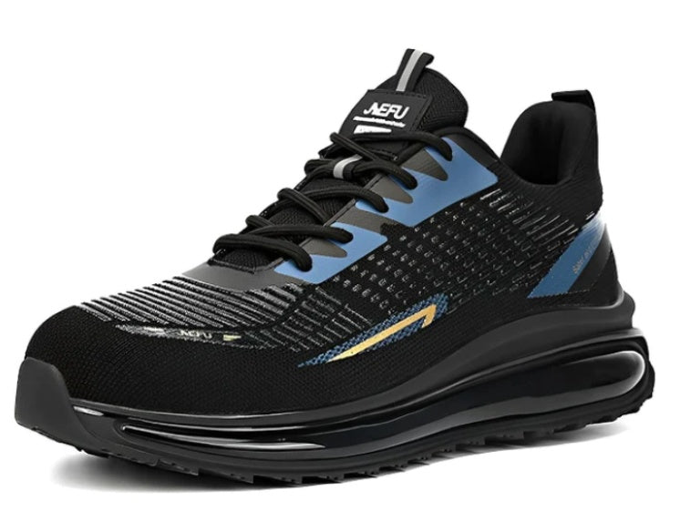 Air Cushion Sole Lightweight Casual Safety Shoes Black