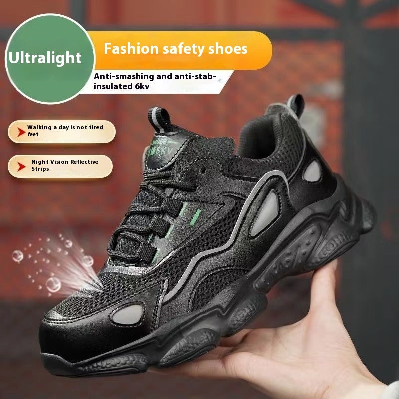 Women's Safety Shoes Fashionable And Safe 818 Black