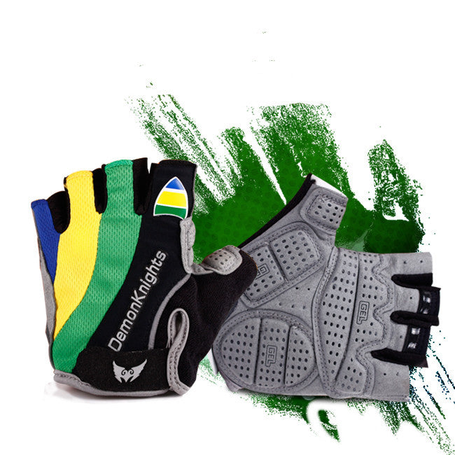 Summer gloves Half Finger riding gloves Green