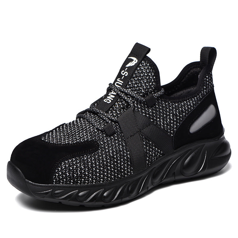 New Breathable Safety Shoes Men's Flying Knitting 4 Style