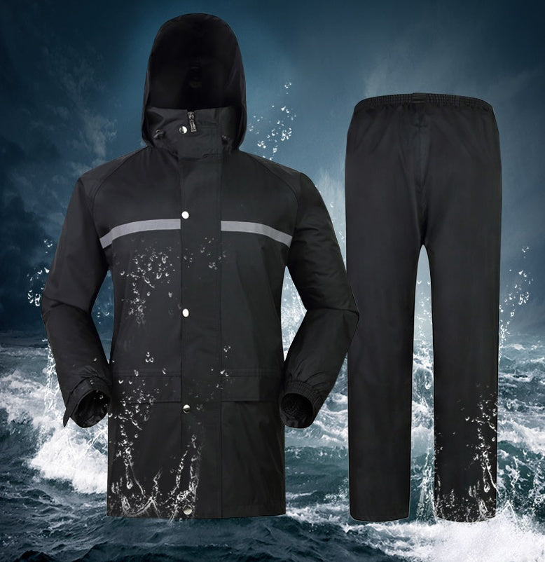Reflective adult split raincoat rain pants suit