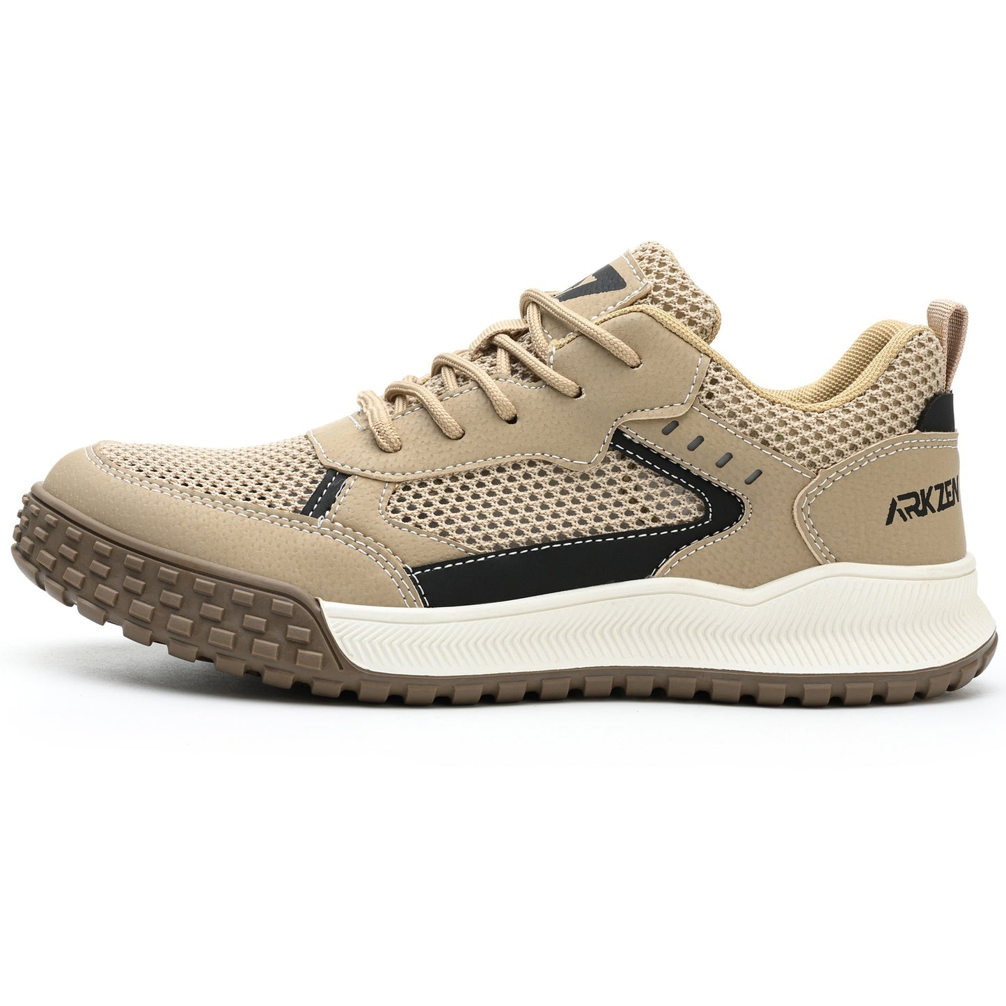 Breathable Lightweight Attack Shield And Anti-stab Leisure Safety Shoes FZ514 Beige