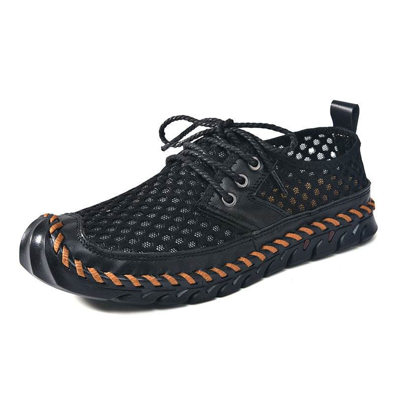 Casual And Lightweight Slip-on Plus Size Sports Tide Creek Shoes Soft Bottom Low Top Men's Shoes Black