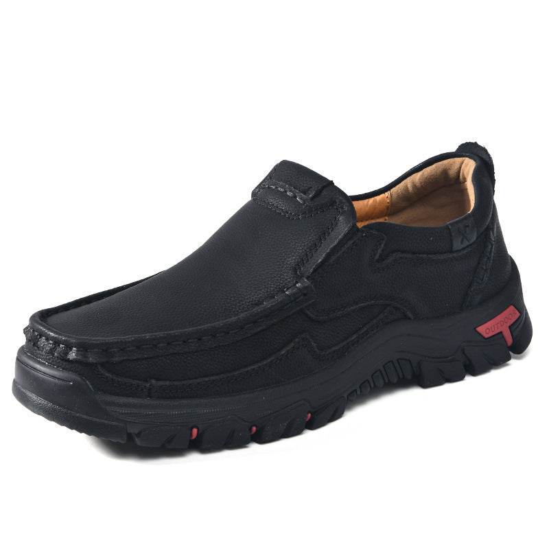 Men's Plus Size Casual Loafers Non-slip Breathable Latex Insole Black