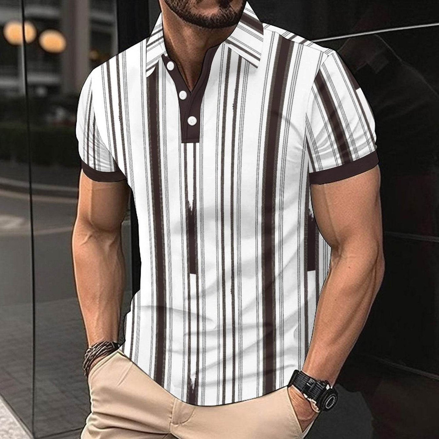 Fashion Casual Men's American Printed Short Sleeve CD03336