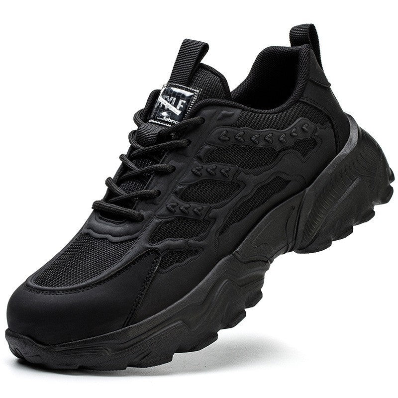 Anti-smashing And Anti-penetration Safety Shoes EVA Outsole Lightweight And Wear-resistant Safety Shoes Black