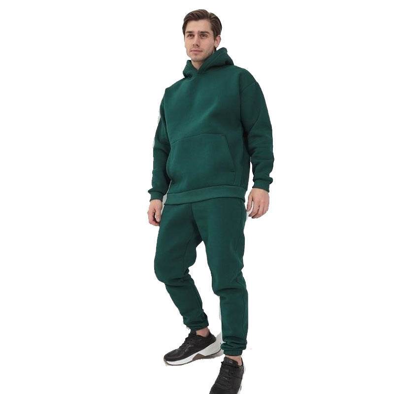 Hoodie Suit Sweater Two-piece Set Dark Green