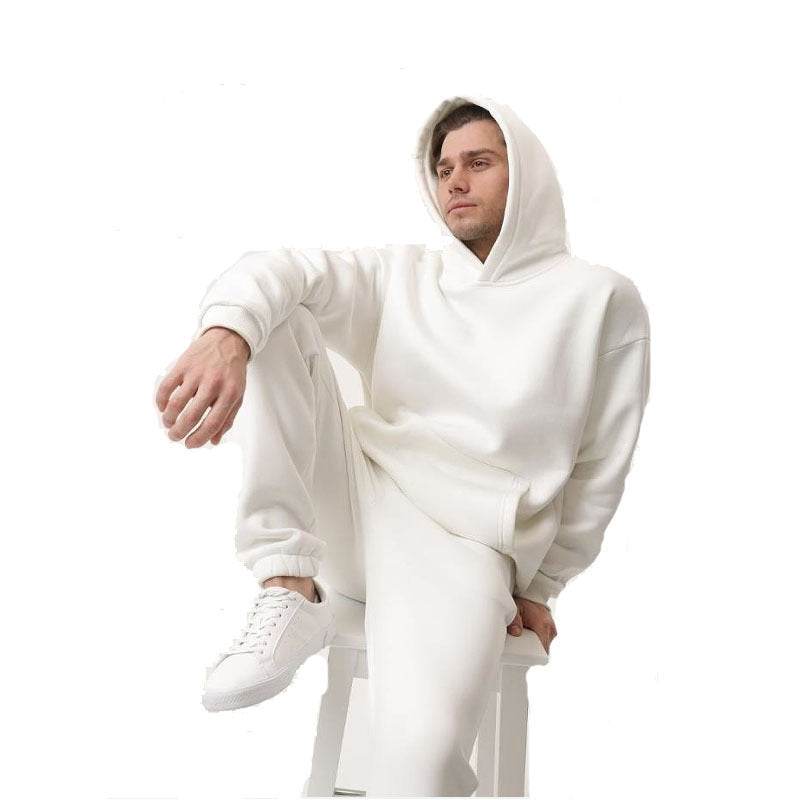 Hoodie Suit Sweater Two-piece Set White