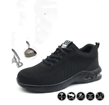 Comfortable Breathable Fly Woven Anti Slip Hiking Safety Shoes 248style