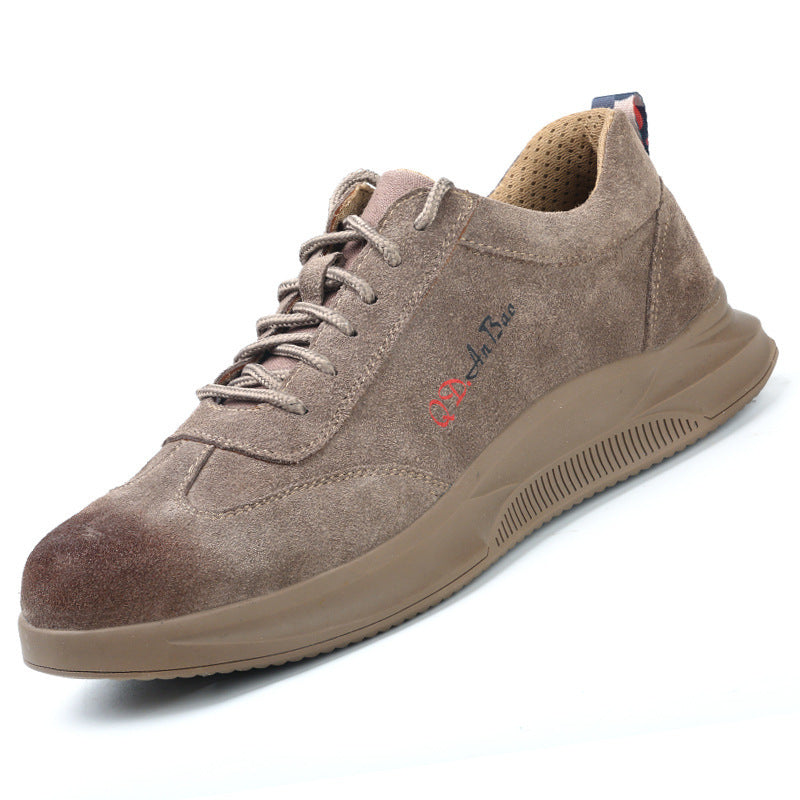 Men's Anti-smash And Anti-puncture Safety Work Shoes Brown
