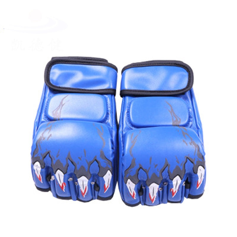 Sanda Gloves Gloves Female Adult Taekwondo Boxing Blue