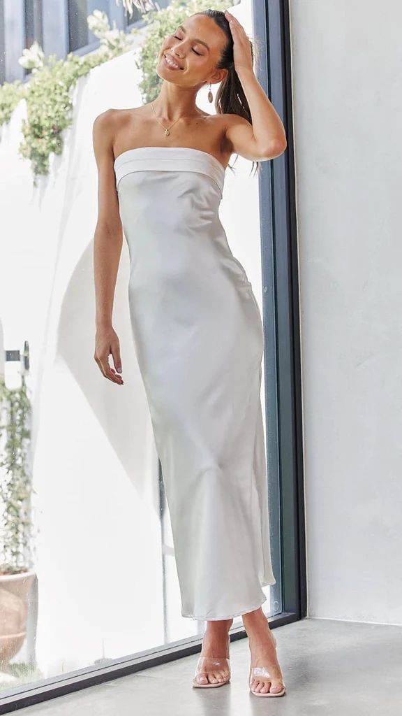 Summer Tube Top Long Dress With Backless Design INS Fashion Flowers Print Party Evening Dresses For Women White