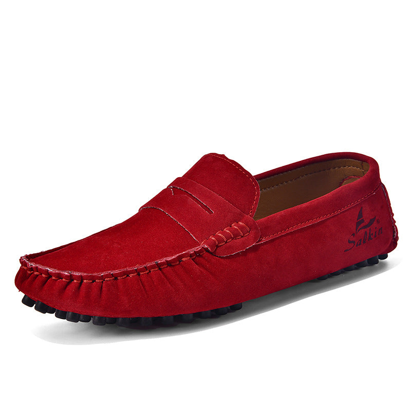 Men's Gommino Slip-on Fashion All-matching Red