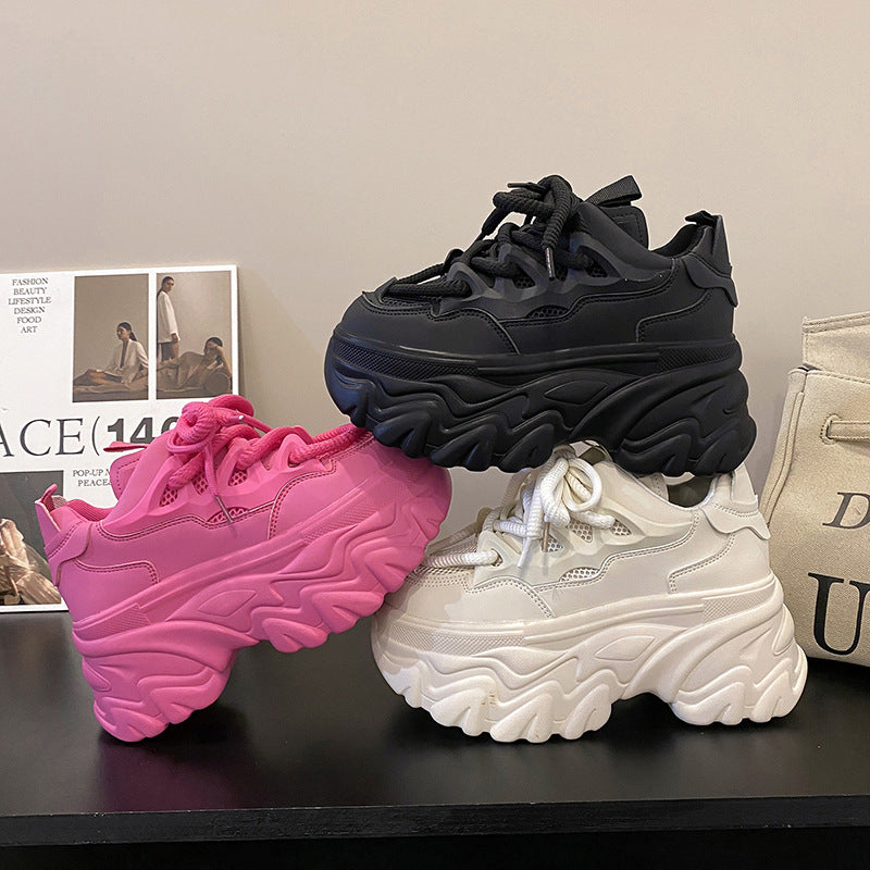 Platform Dad Shoes Black Spring And Autumn New Women's Shoes