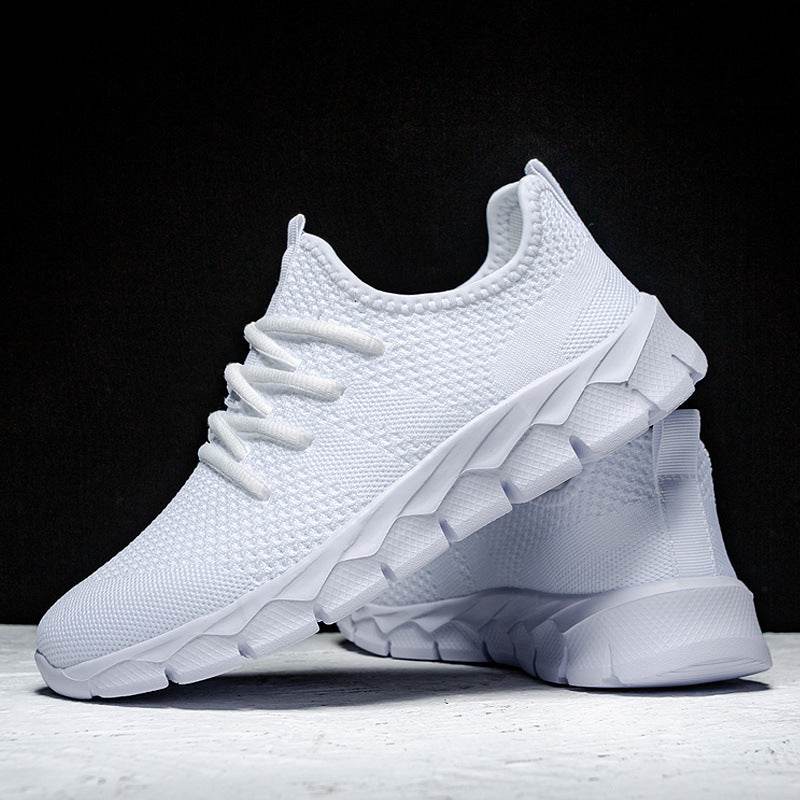 Mesh Breathable Casual Sneaker Light Running Shoes Men's Shoes F33 White