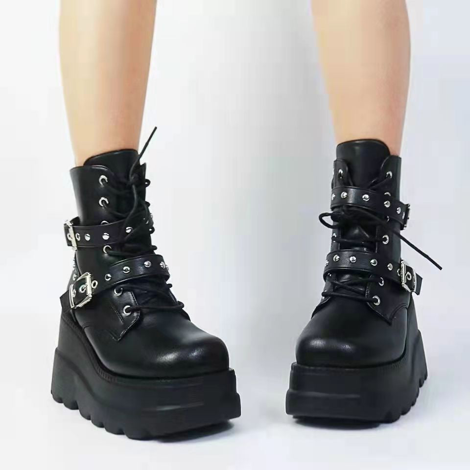 Thick Bottom Plus Size Short Boots Women