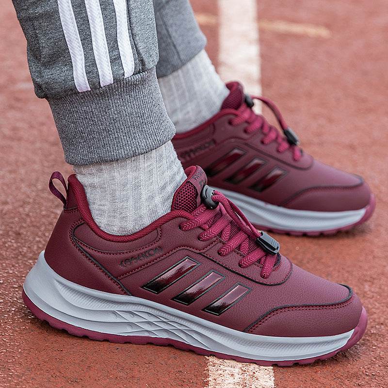 Spring And Autumn Middle-aged And Elderly Sports Casual Shoes 2261 Purplish Red For Women
