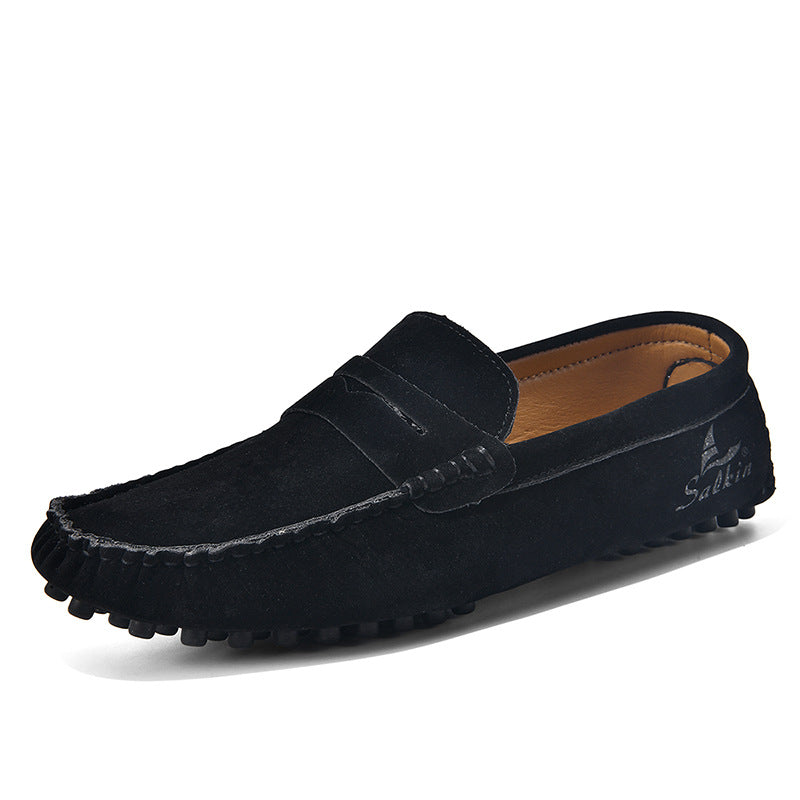 Men's Gommino Slip-on Fashion All-matching Black