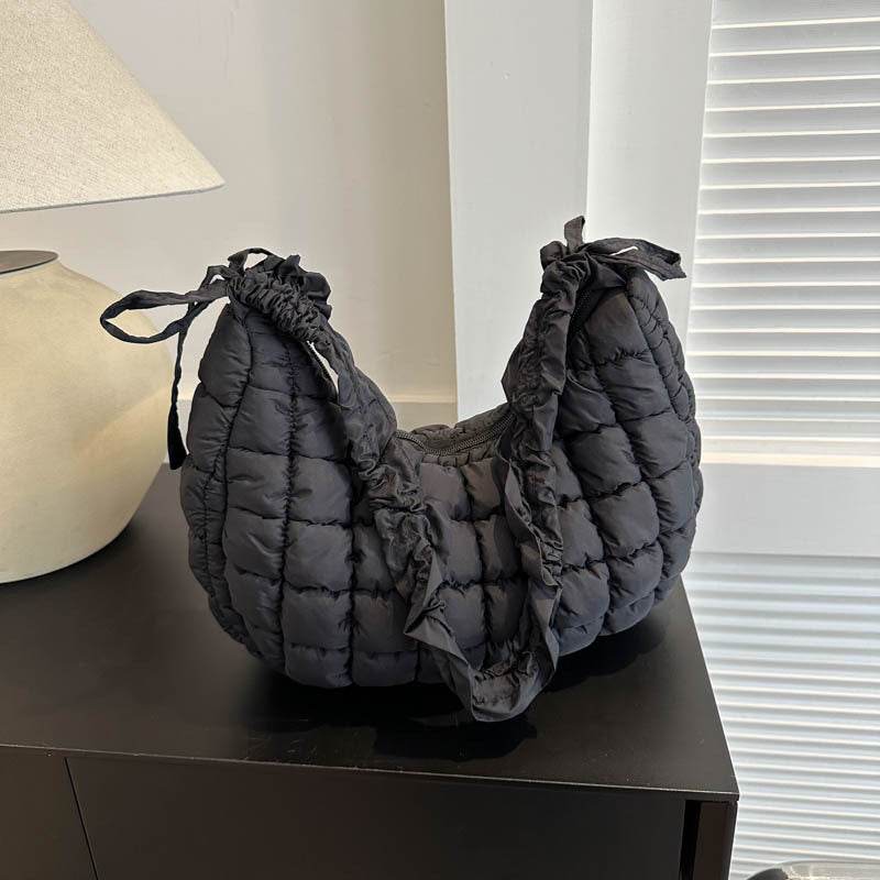 Shoulder Bag Trendy Western Style Crossbody Bag Simple Fashion Black