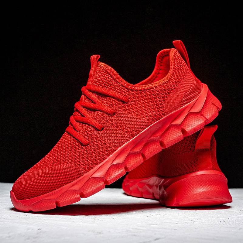 Mesh Breathable Casual Sneaker Light Running Shoes Men's Shoes F33 Red