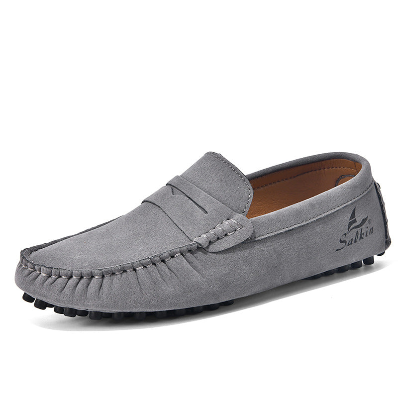 Men's Gommino Slip-on Fashion All-matching Gray