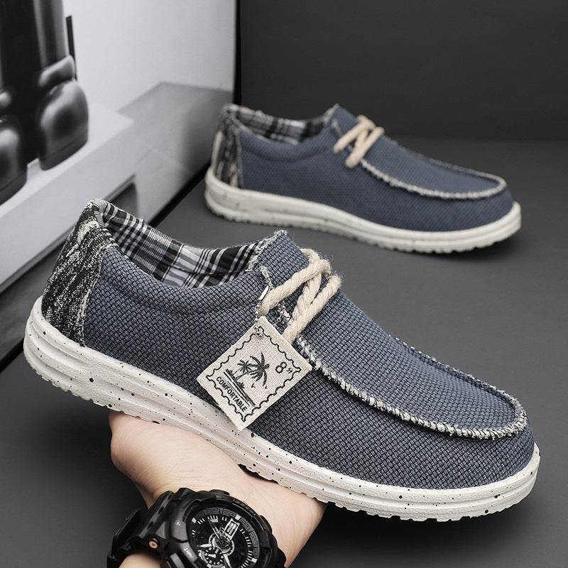 Men's Simple All-match Casual Canvas Sneakers Blue