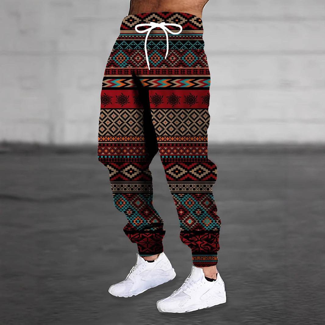 Men's Colorful Printing Sports Casual Sweatpants