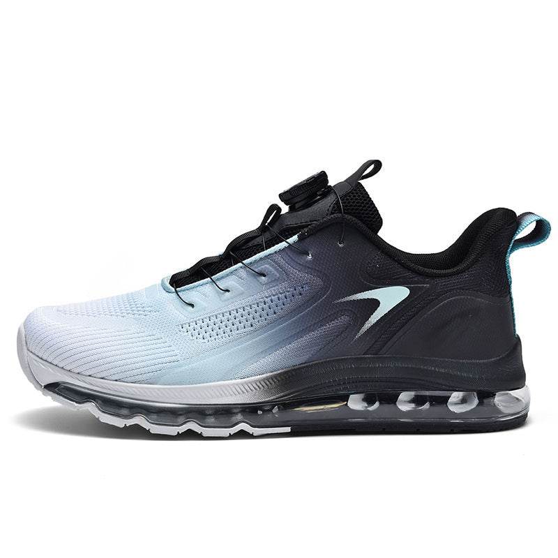 Men's Summer Breathable Fly Woven Mesh Shoes White And Black