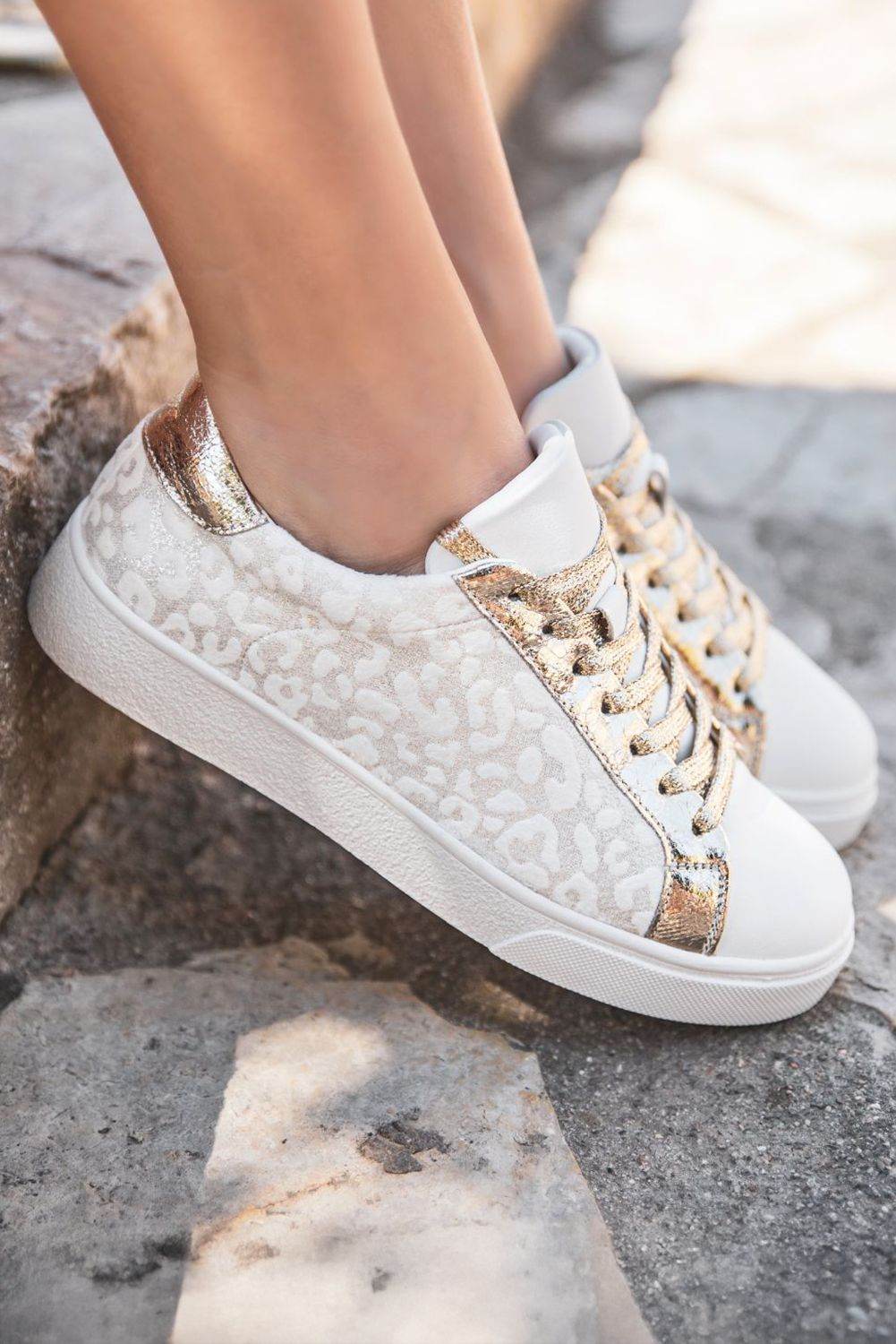 Vintage Leopard Print White Shoes White Leopard Print