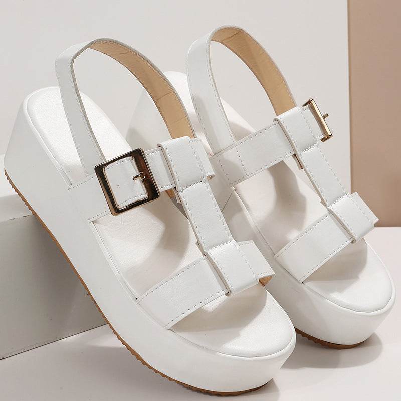 Fashion Personality Platform Beach Sandals For Women White