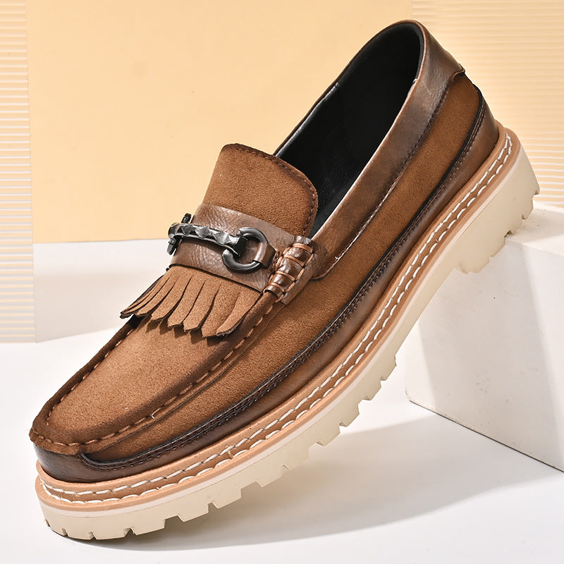 Men's Casual Shoes Genuine Leather Suede Genuine Leather Brown