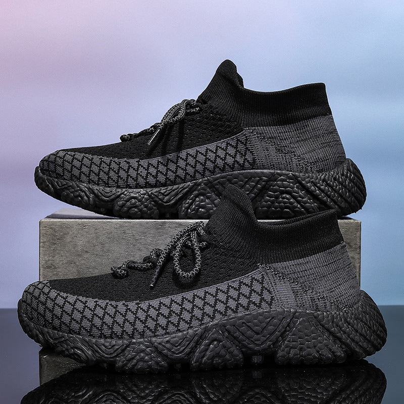 Fly Woven Mesh Breathable Sneaker Men 8035 All Black