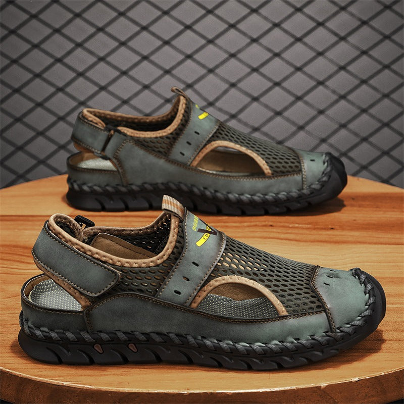 Breathable Beach Men's Mesh Sandals Green