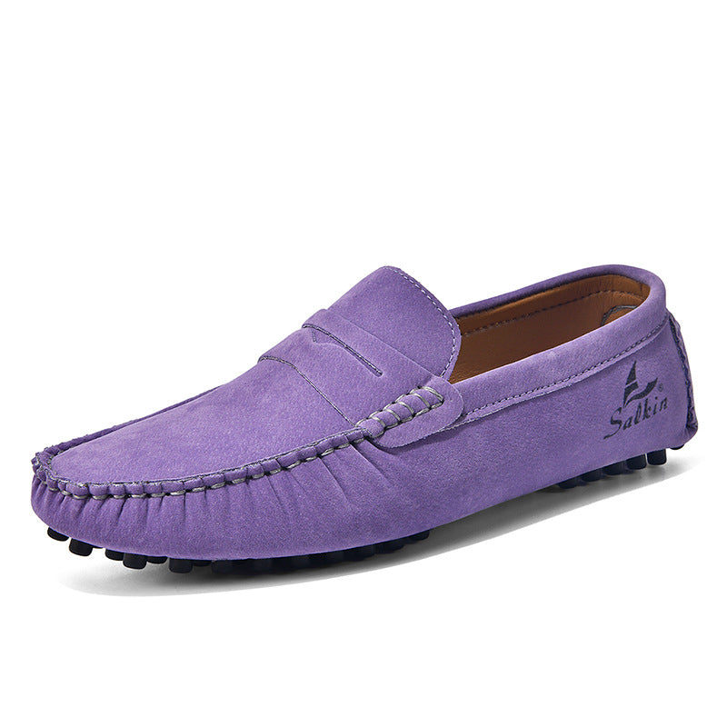 Men's Gommino Slip-on Fashion All-matching Purple